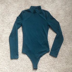Abercrombie & Fitch, NWT, Turtle Neck, Bodysuit, Forest Green, XS